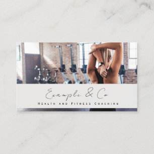 Business Card, health fitness photo customizable Card