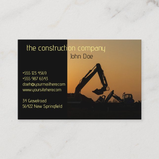Business card High-quality construction for the fu (Front)
