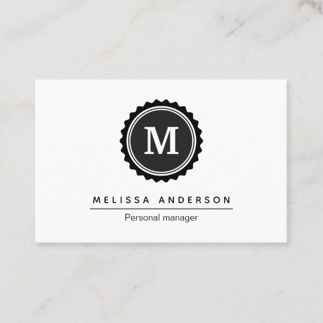 Business card in simple style. (Front)