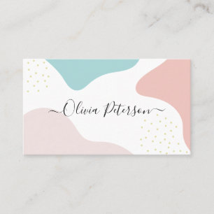 Business card in simple style pastel colour.