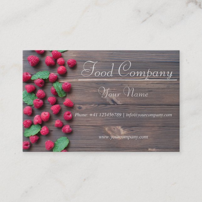 Business card in the food sector (Front)