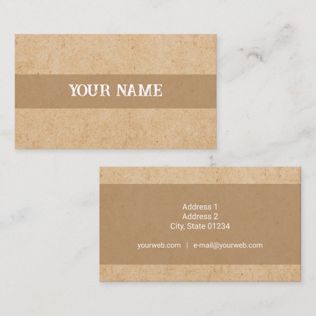Business Card - Kraft - Personalised (Front/Back)