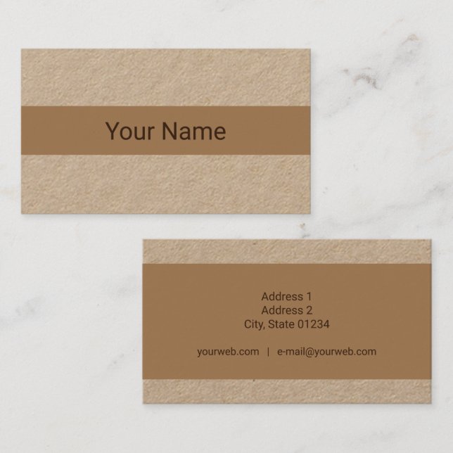 Business Card - Kraft - Personalized (Front/Back)