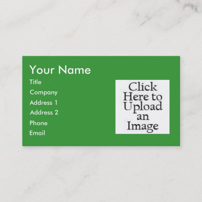 Business Card Layout ... Green (Front)