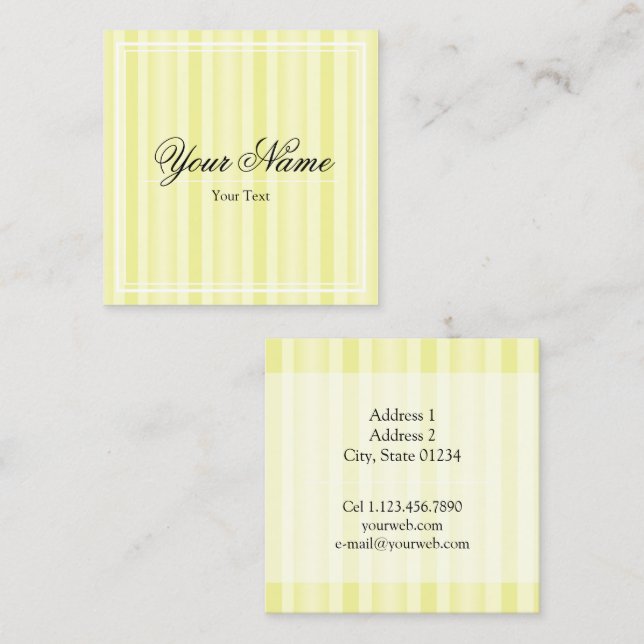Business Card - Lines - Yellow (Front/Back)