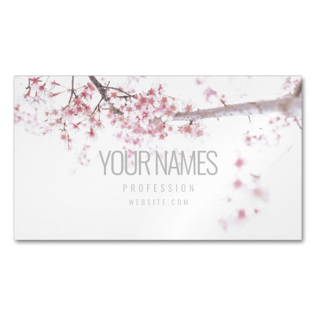 BUSINESS CARD MAGNET : "CHERRY BLOSSOM" (Front)