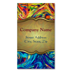 Business Card Magnet Fluid Colours