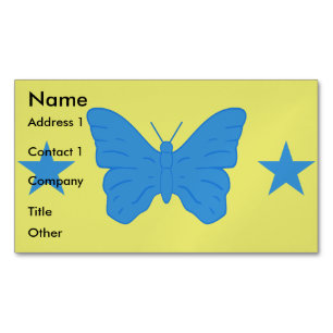 Business Card Magnet with Flag of Bady Bassit