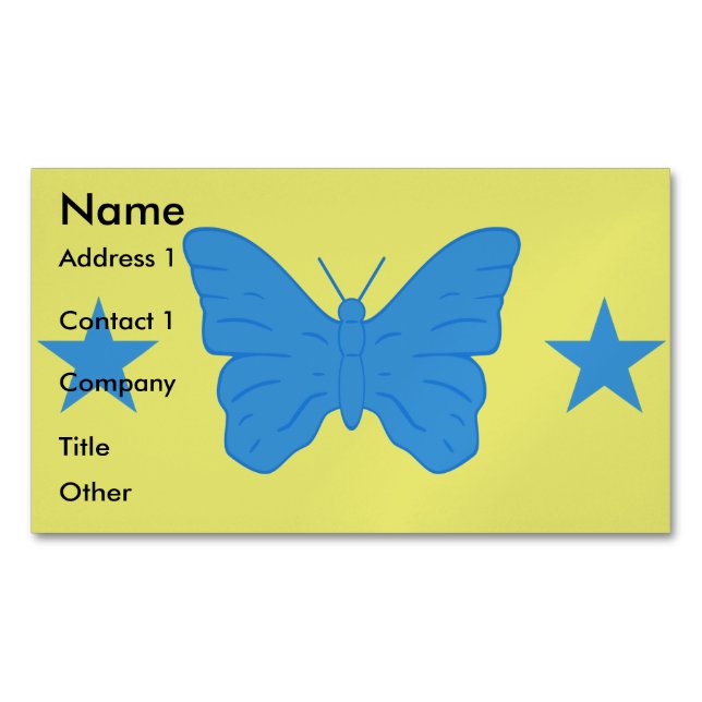 Business Card Magnet with Flag of Bady Bassit (Front)