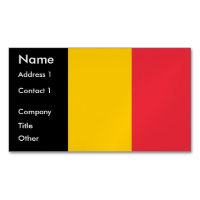 Business Card Magnet with Flag of Belgium