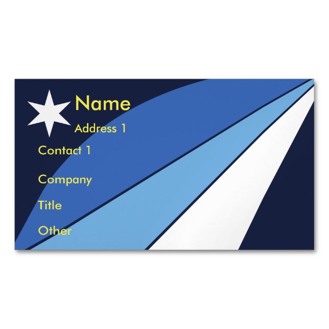 Business Card Magnet with Flag of Columbia (Front)