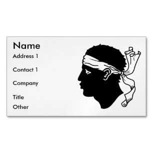 Business Card Magnet with Flag of Corsica