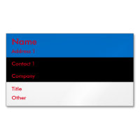 Business Card Magnet with Flag of Estonia