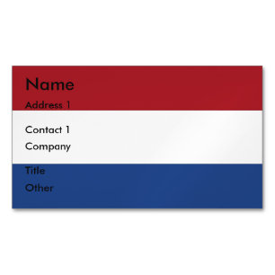 Business Card Magnet with Flag of Netherlands