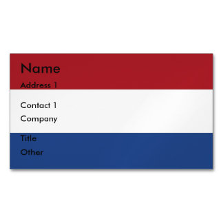 Business Card Magnet with Flag of Netherlands