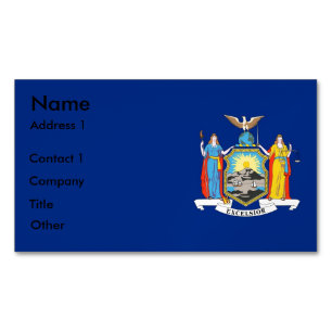 Business Card Magnet with Flag of New York
