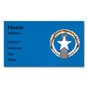 Business Card Magnet with Flag of Northern Mariana