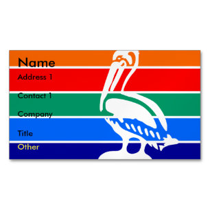 Business Card Magnet with Flag of St. Petersburg