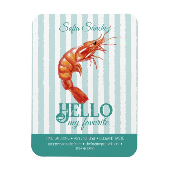 Business card magnets professional chef  (Vertical)