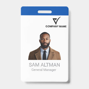 Business Card Minimal Corporate Name & Logo Design ID Badge