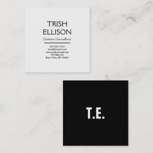 Business Card Minimalist Custom Template Black