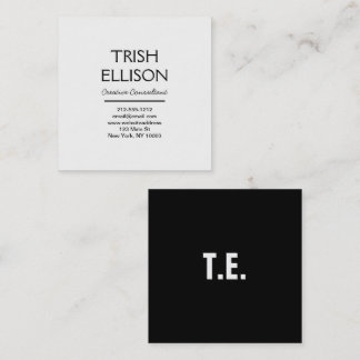Business Card Minimalist Custom Template Black