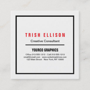 Business Card Minimalist Custom Template Hello