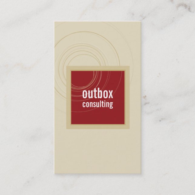BUSINESS CARD modern box monogram maroon gold (Front)