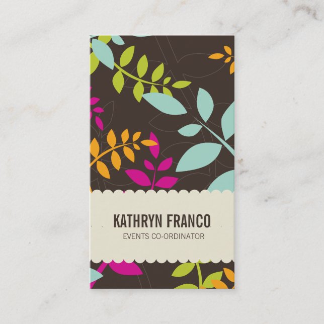 BUSINESS CARD :: modern leaves 2P (Front)