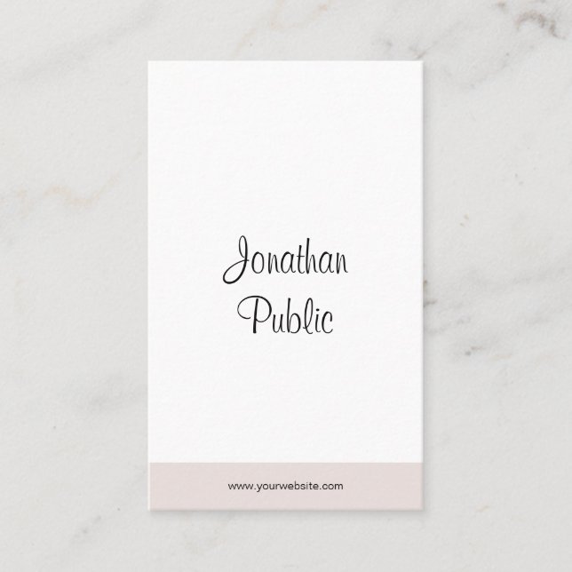 Business Card Modern Simple Elegant Script (Front)