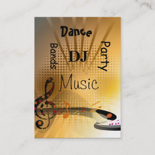Business Card Music DJ Dance Party Bands