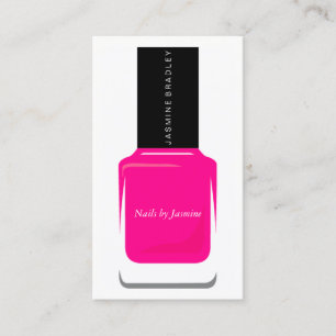 Business Card - Nail Polish Hot Pink