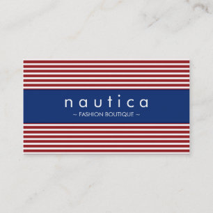 BUSINESS CARD :: nautical striped 30