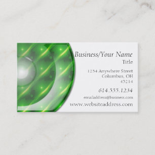 Business Card :: Neon Green Plastic Disc