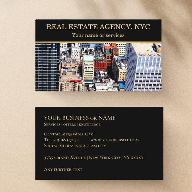 Business Card New York City NYC Real estate rent (Creator Uploaded)
