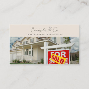 Business Card, photo customisable for Real Estate  Card