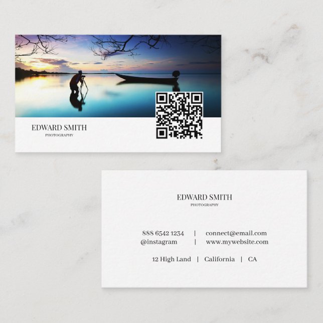 Business Card | Photography | New QR Code Design (Front/Back)