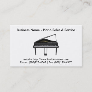 Business Card: Piano Sales & Service Card