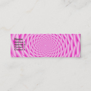 Business Card Pink Spiral Weave