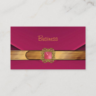 Business Card Pink Velvet Gold Clutch Purse