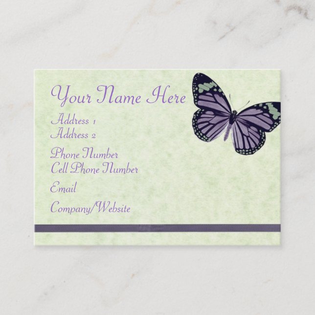 Business Card - Purple Butterfly (Front)