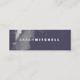 Business Card - Purple & White Grunge Monogram