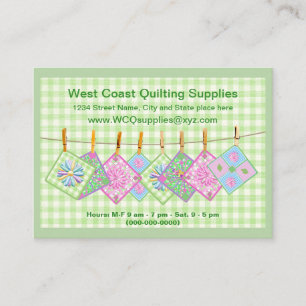 Business Card - Qulting Clothesline- Personalise