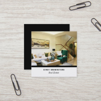 Business Card Realtor Photo Custom Template Plain