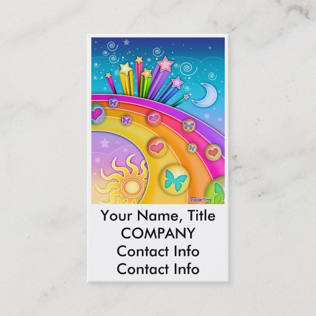 Business Card - Retro Sixties Pop Art Sky (Front)