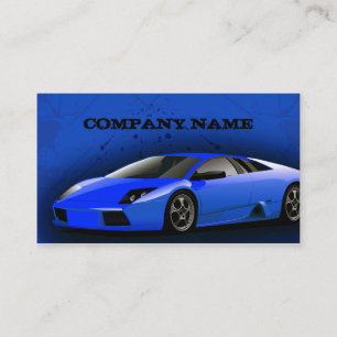 Business Card Royal Blue Sports Car