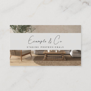 Business Card, Rustic Interior Staging Card