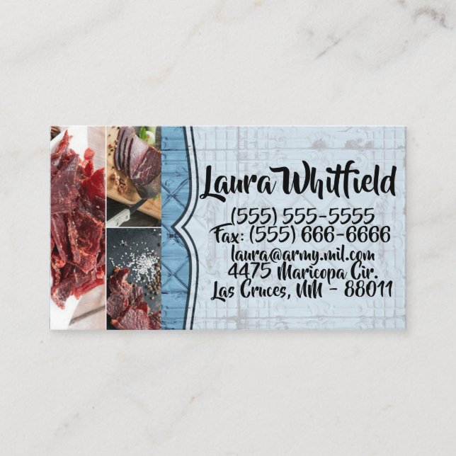 Business Card Rustic Tin Panel Ceiling Country Wes (Front)