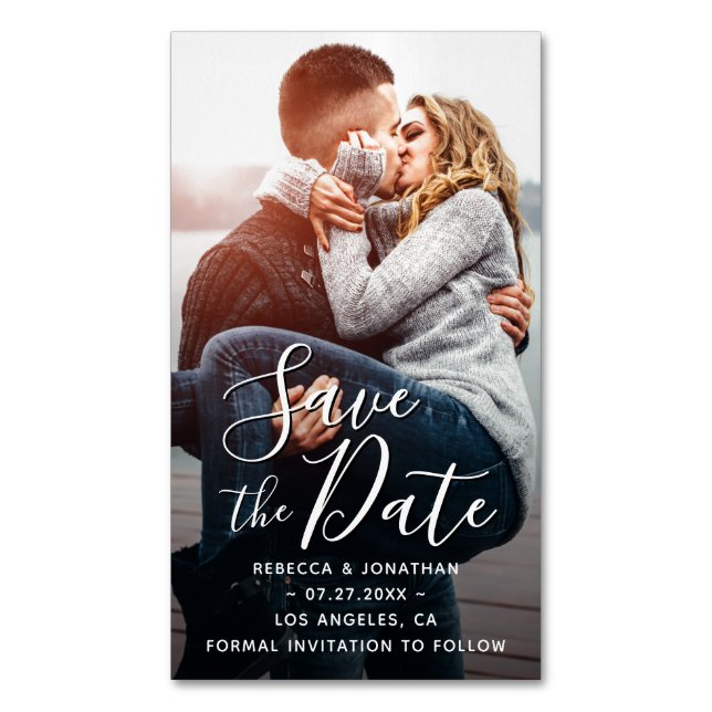 Business Card Save the Date Magnets | 25 Pack (Front Vertical)