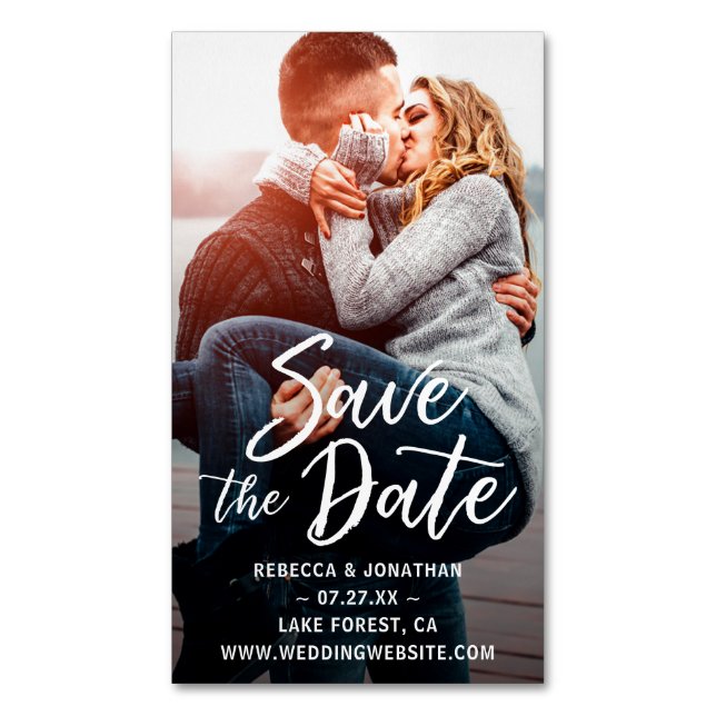 Business Card Save the Date Magnets | 25 Pack (Front Vertical)